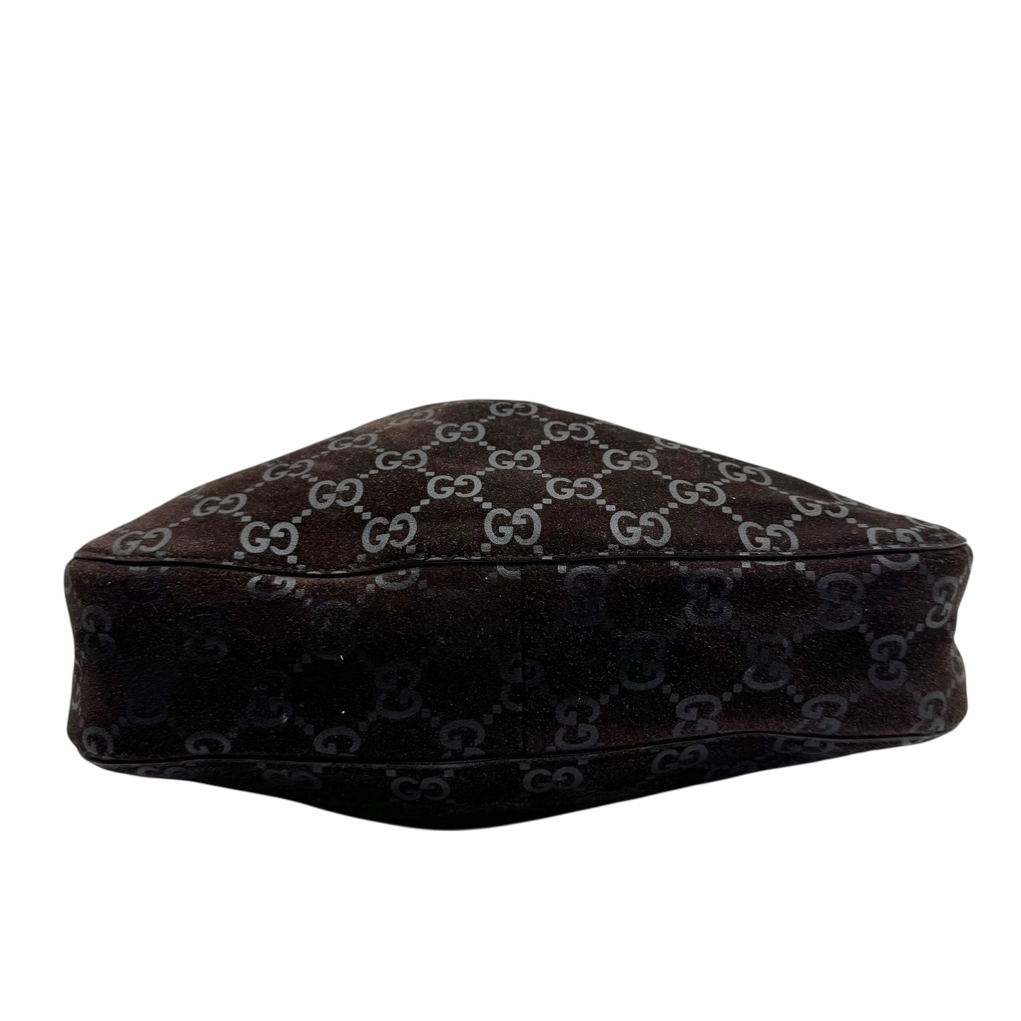 Gucci by Tom Ford Brown Suede Monogram Bucket Bag