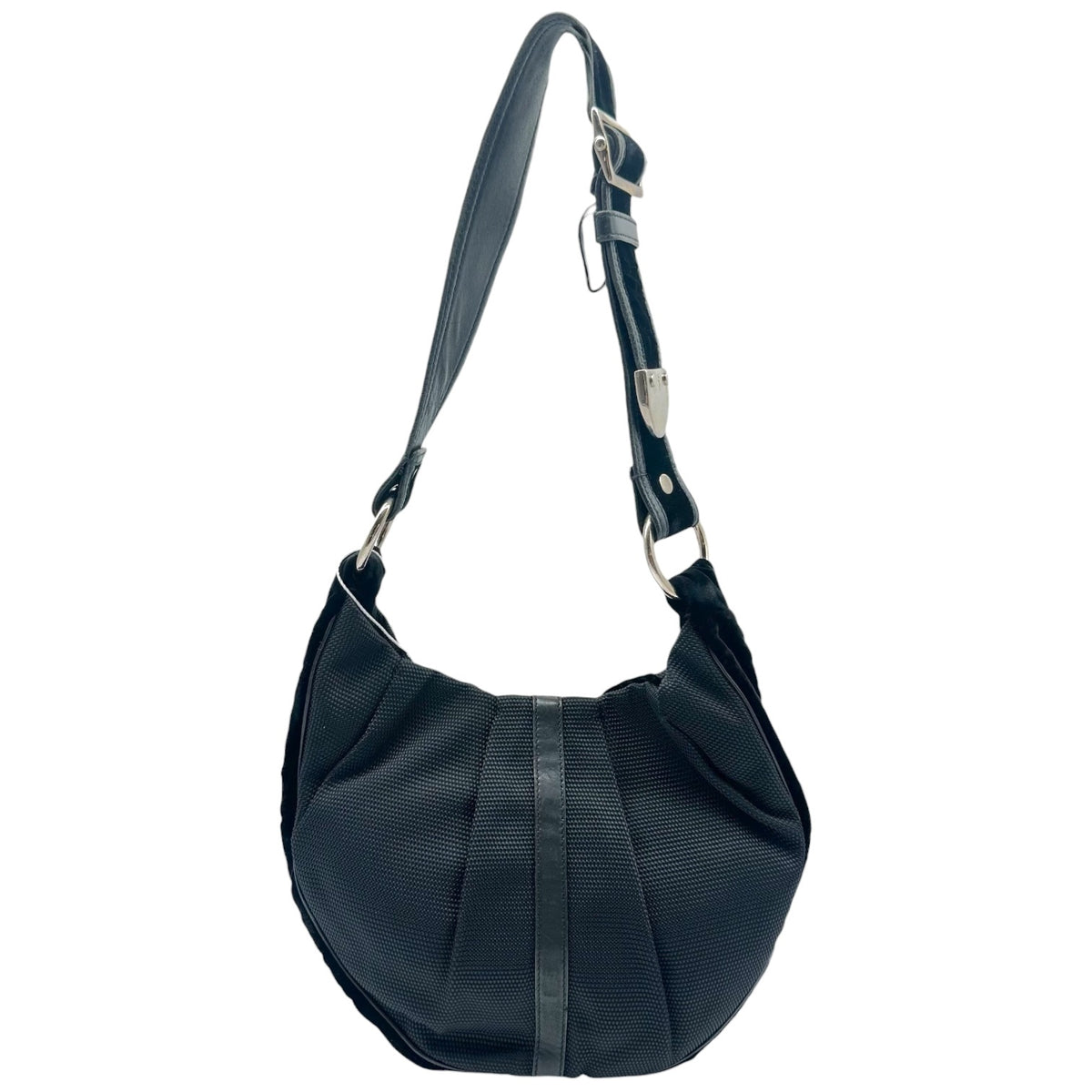 Yves Saint Laurent Small Hobo Bag Black Canvas Velvet