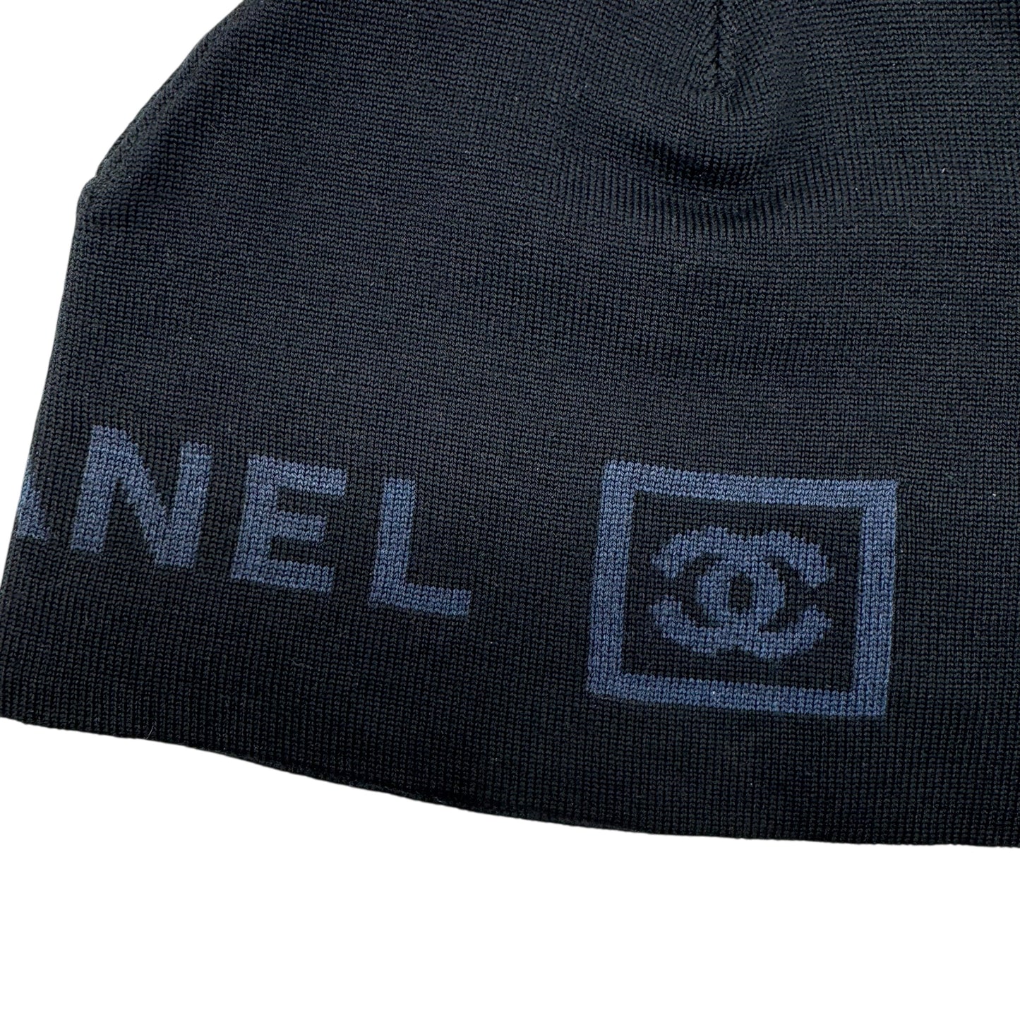 Chanel Sport Blue & Black Logo Winter Hat - Outfit Repeater