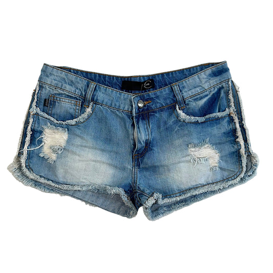 Just Cavalli Roberto Cavalli Distressed Denim Mini Shorts