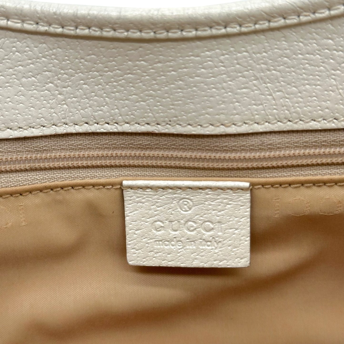 Gucci White Leather Mini Jackie Bag