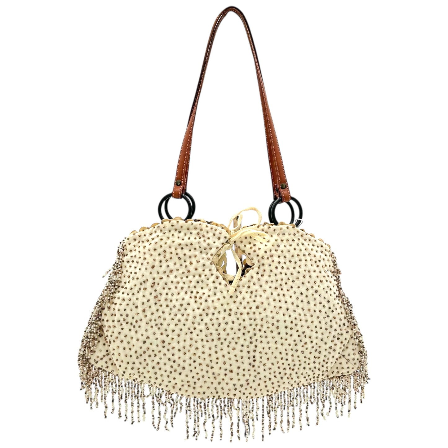 Jamin Puech Ivory Beaded Fringe Shoulder Bag - Outfit Repeater