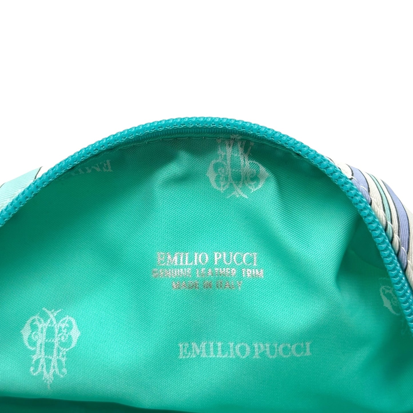 Emilio Pucci Blue Printed Silk Mini Pochette Bag