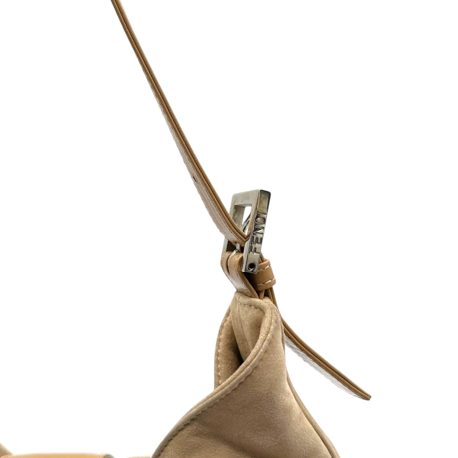 Fendi Tan Suede Shoulder Baguette Bag - Outfit Repeater