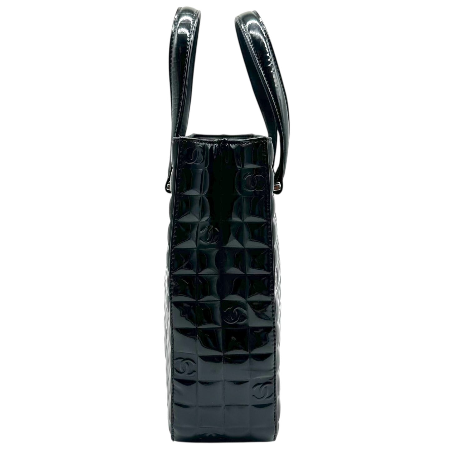 Chanel Black Patent Chocolate Bar & CC Logo Mini Tote Bag 2002-03