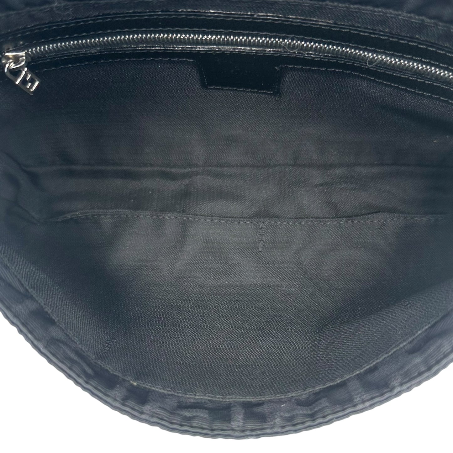 Fendi Black Nylon Zucca Monogram Baguette Bag - Outfit Repeater