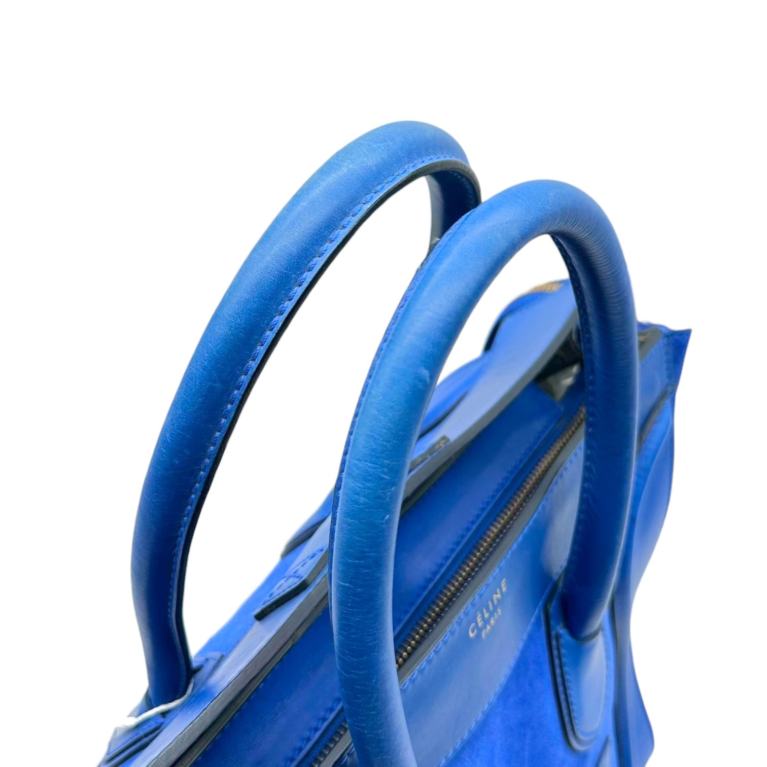 Celine Phantom Tote Cobalt Blue Suede Leather