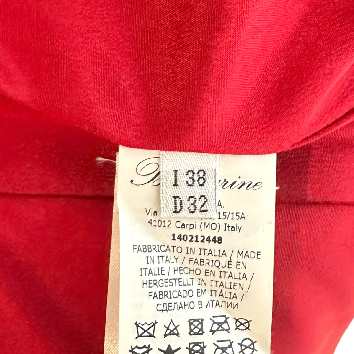 Blumarine Red Mini Jacket Fur Trim Crystal Buttons