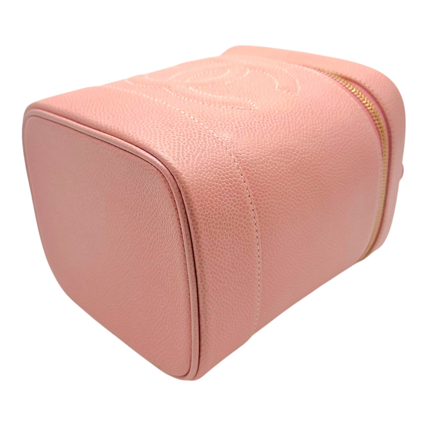Chanel Pink Caviar Leather Top Handle Vanity Bag 2003-04