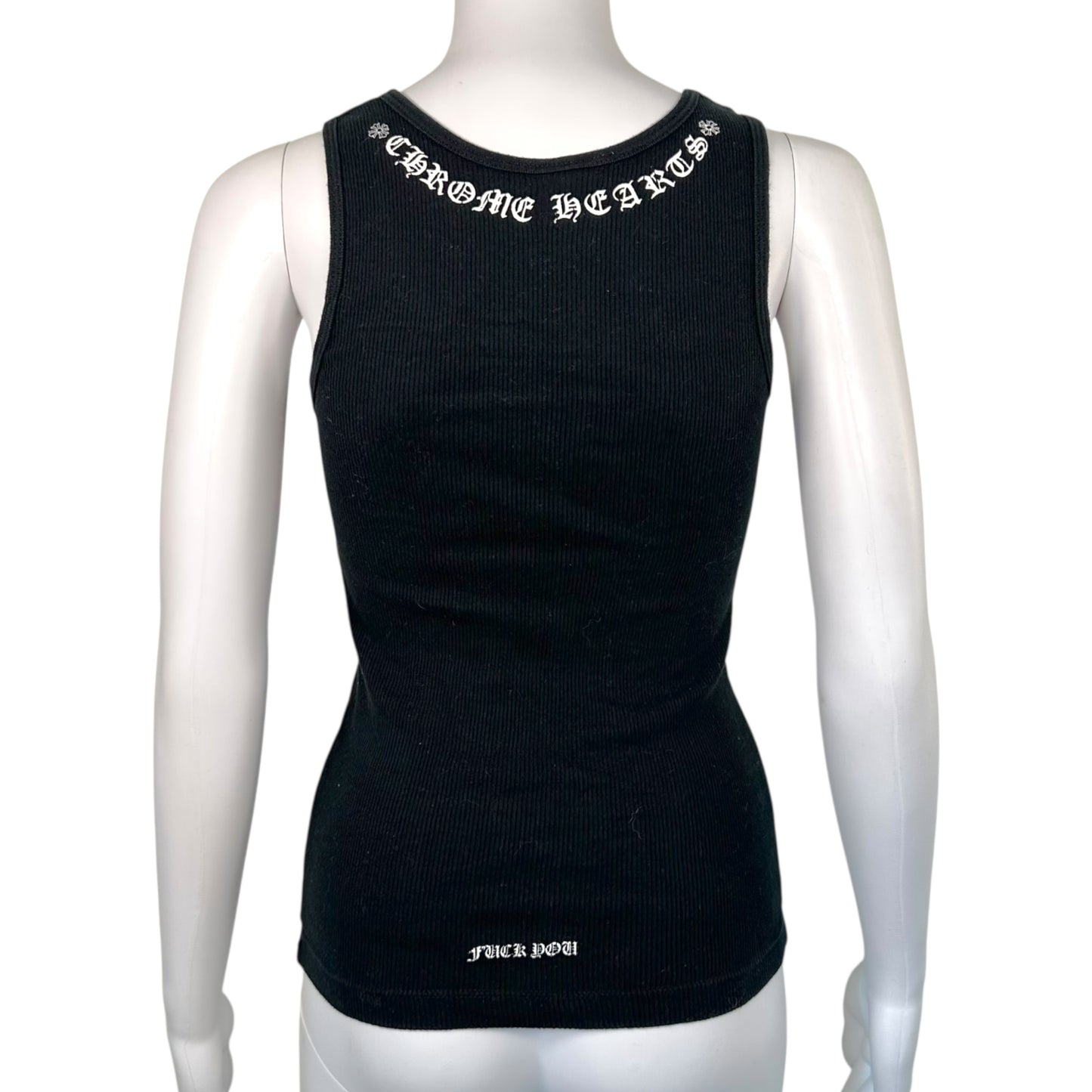 Chrome Hearts Vintage Black Heart Logo Tank Top