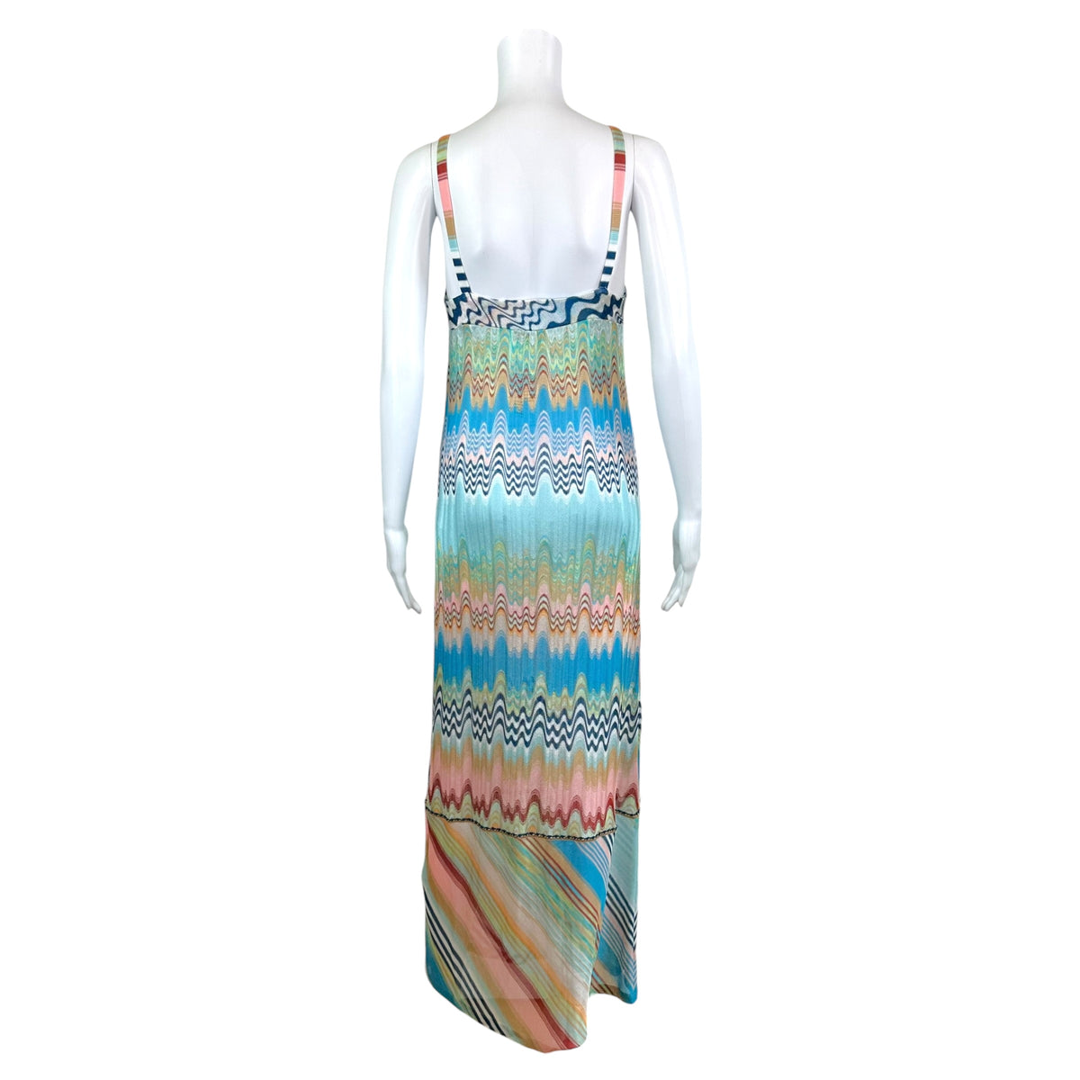 Missoni Mare Multicolor Chevron Knit Maxi Dress