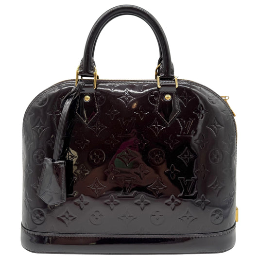 Louis Vuitton Burgundy Vernis Patent Monogram Alma PM Bag - Outfit Repeater
