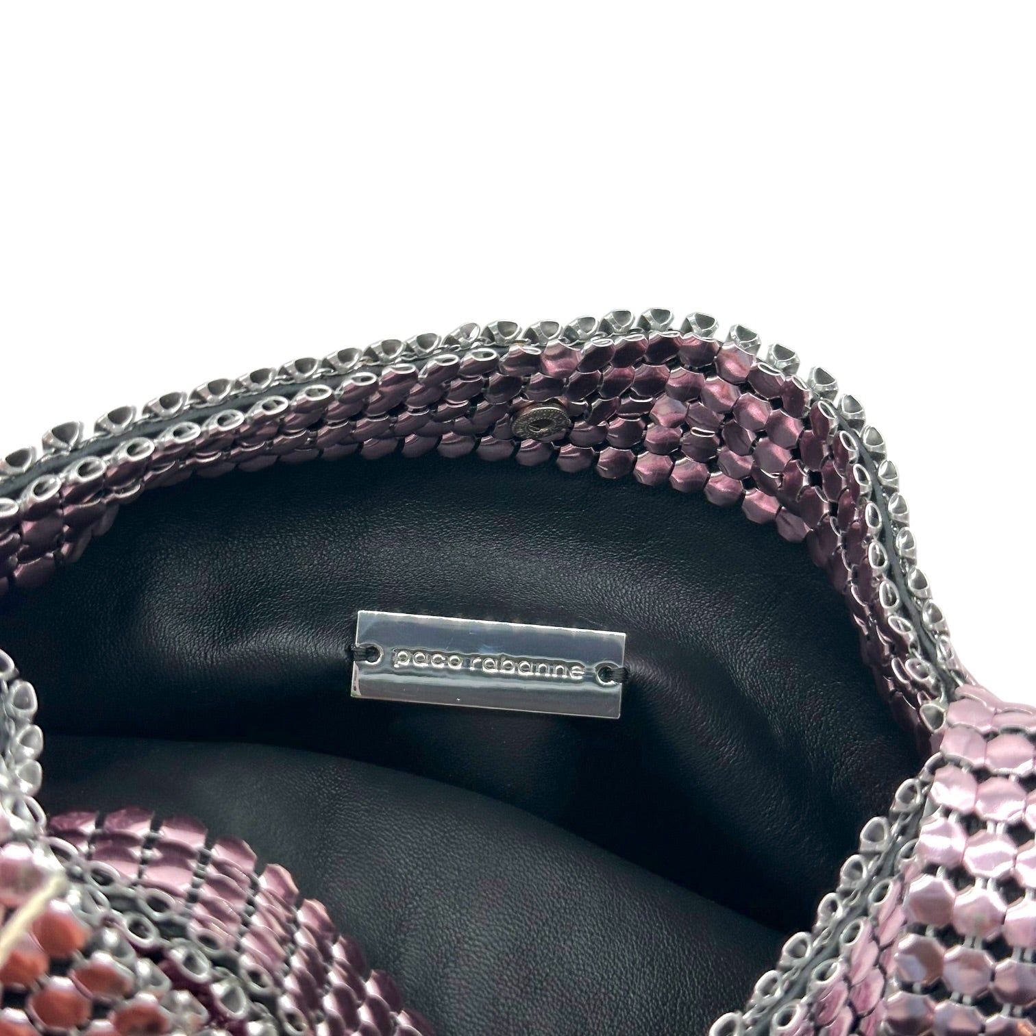 Paco Rabanne Pink Silver Chainmail Mini Bag