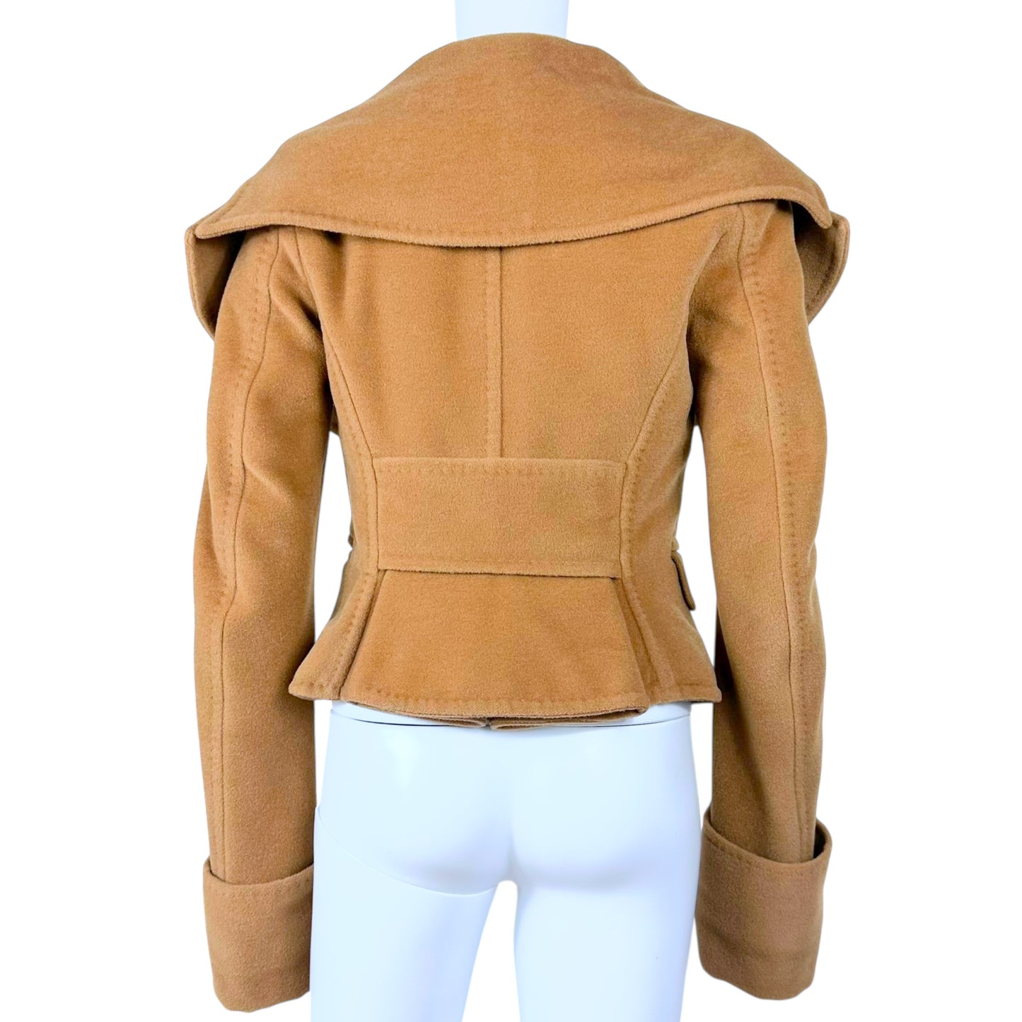 Dsquared2 Oversized Collar Camel Coat