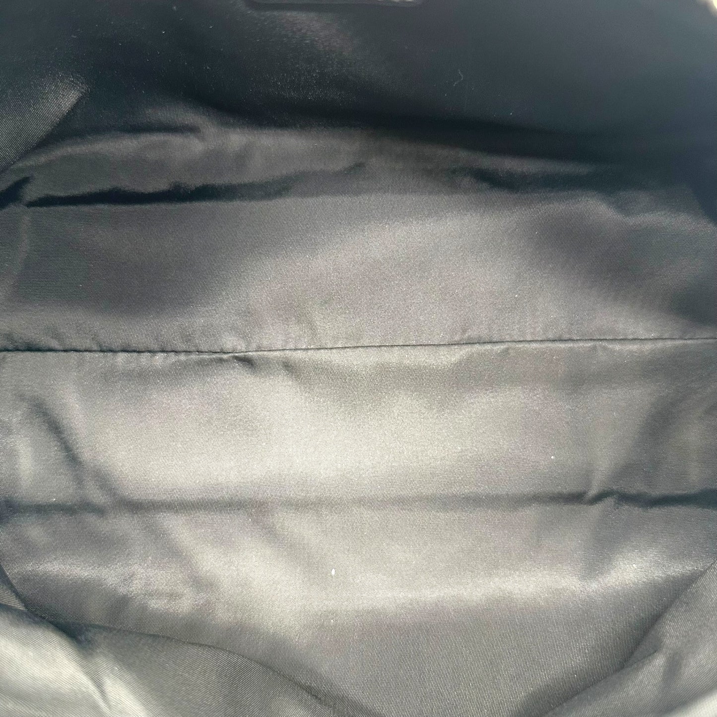 Christian Dior Black Trotter Monogram Logo Hardware Shoulder Bag