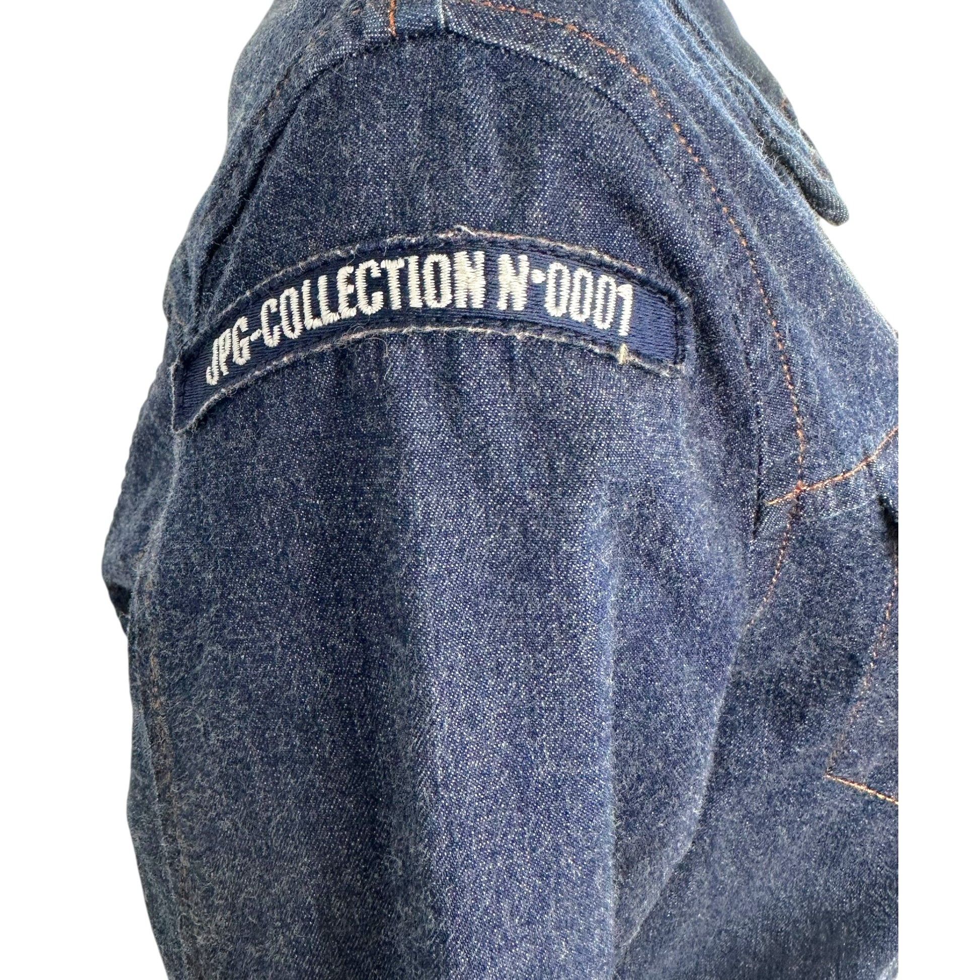 Jean Paul Gaultier Denim Jacket Blue Hook & Eye Closure