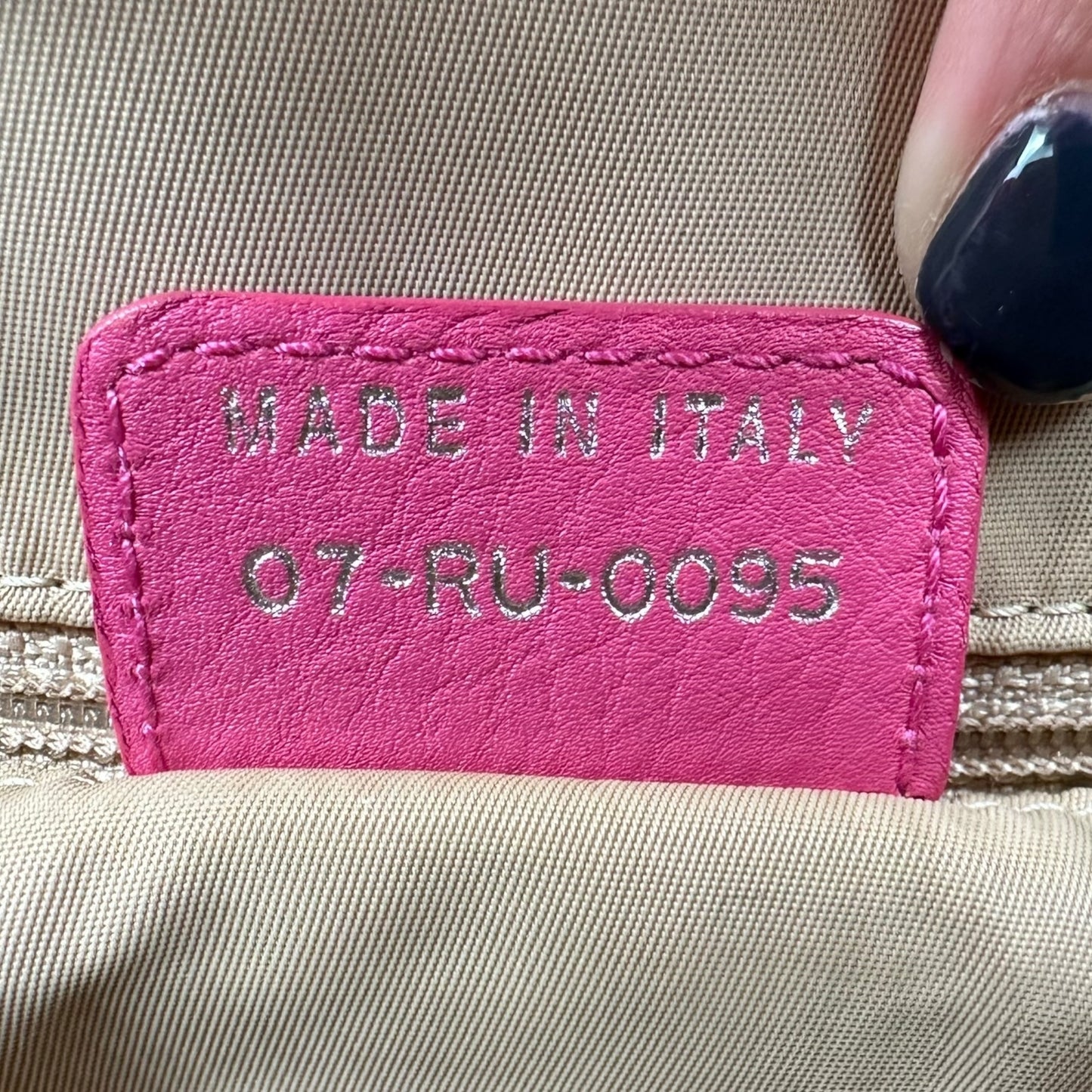 Christian Dior Tan Monogram & Pink Trim Messenger Bag