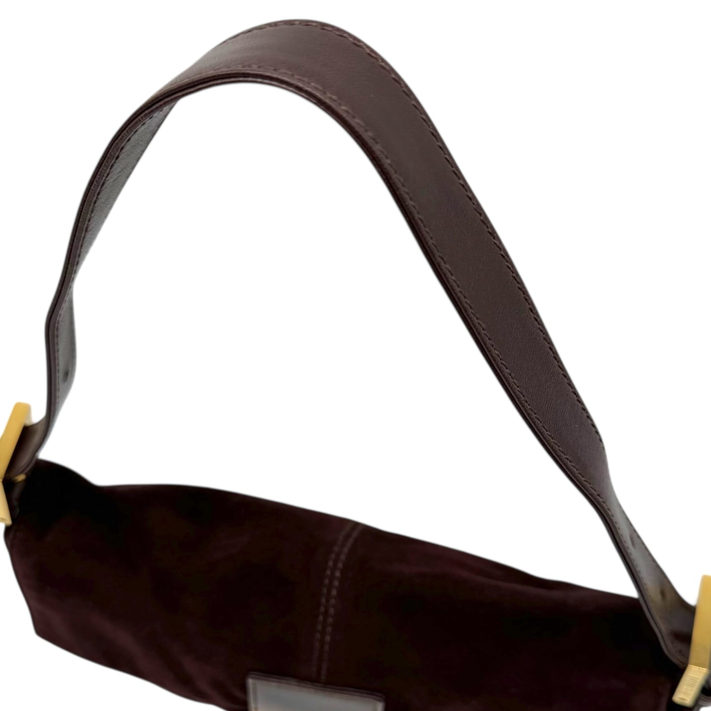 Fendi Brown Suede & Leather Baguette Bag