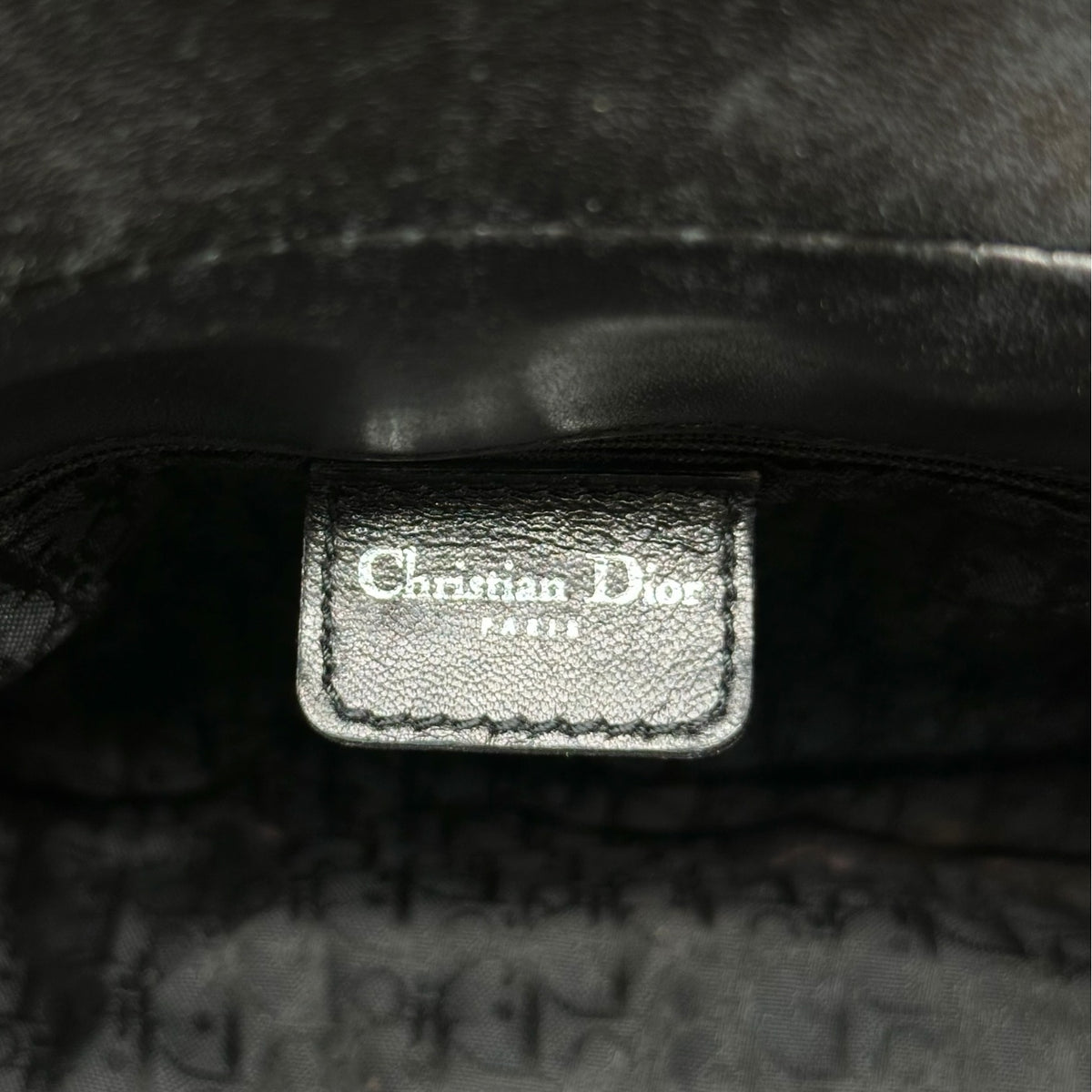 Christian Dior Black Leather Lace-Up Shoulder Bag