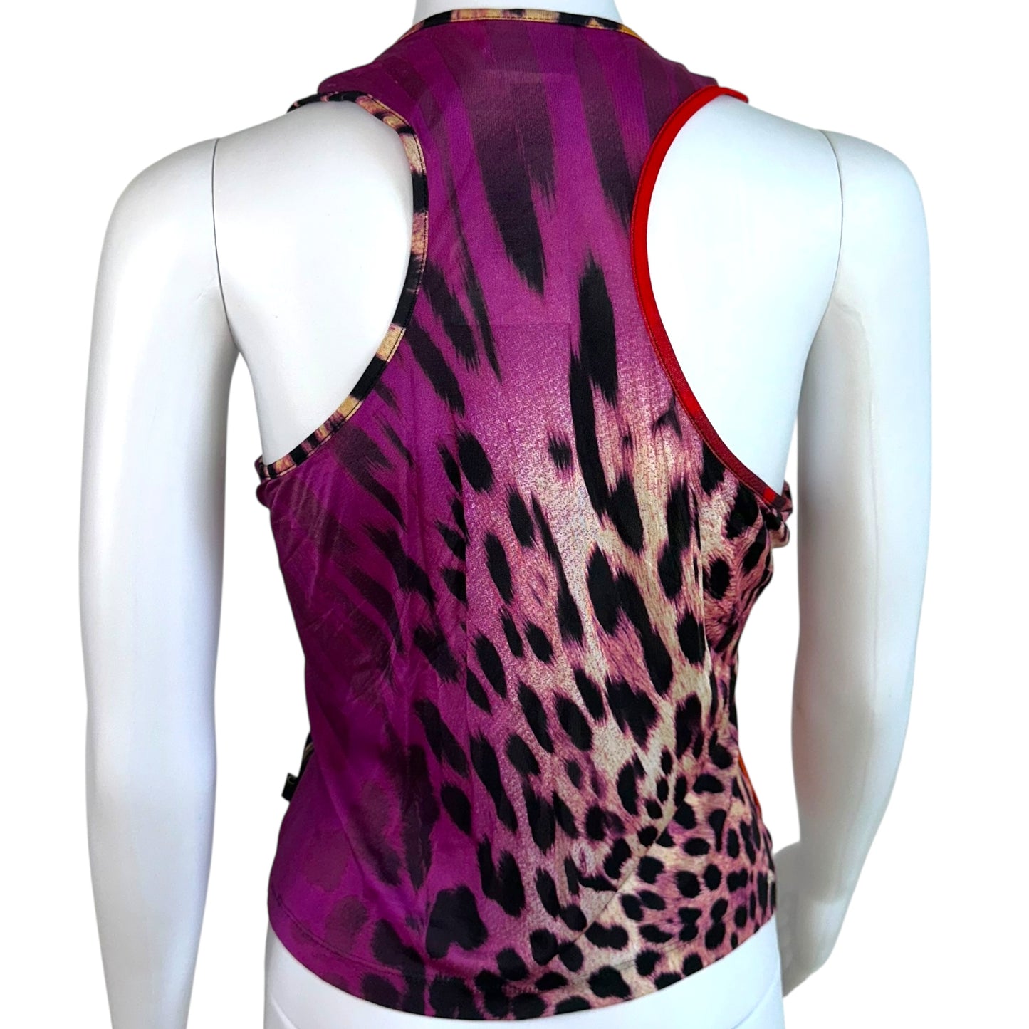 Just Cavalli Roberto Cavalli Multicolor Leopard Print Tank Top - Outfit Repeater