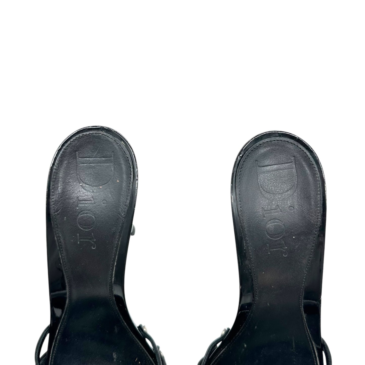 Christian Dior Black Studded Street Chic Mule Heels