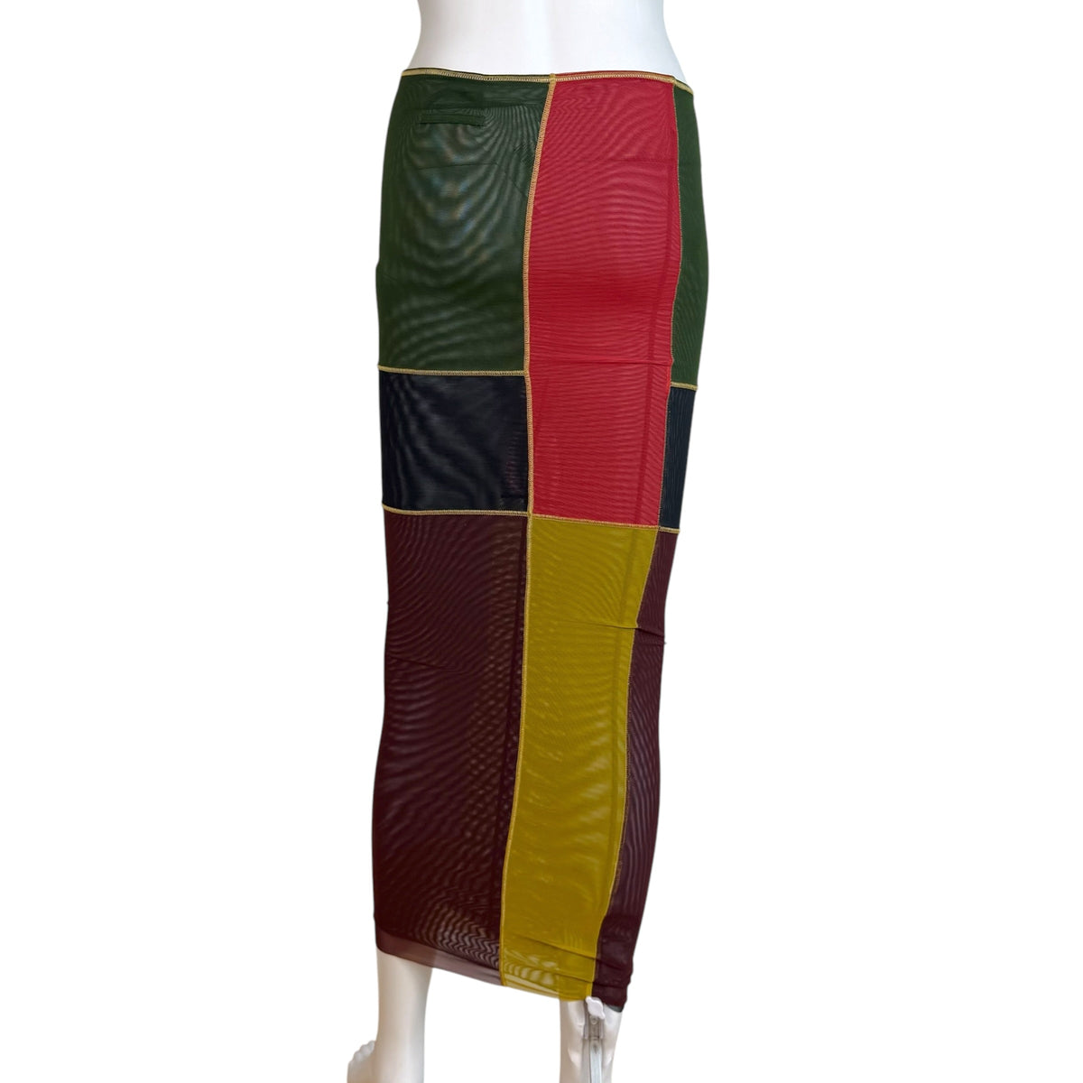 Jean Paul Gaultier Reversible Colorblock Maxi Skirt