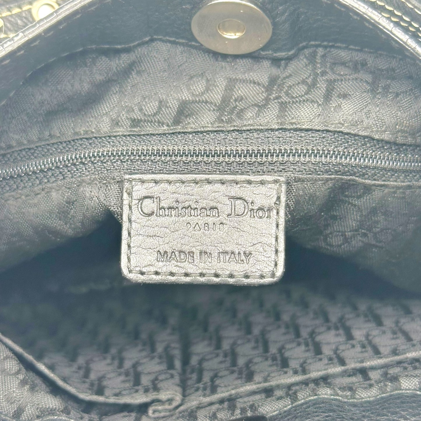 Dior Street Chic Black Leather Shoulder Bag