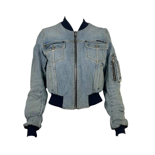 Dolce & Gabbana Cropped Denim Bomber Jacket