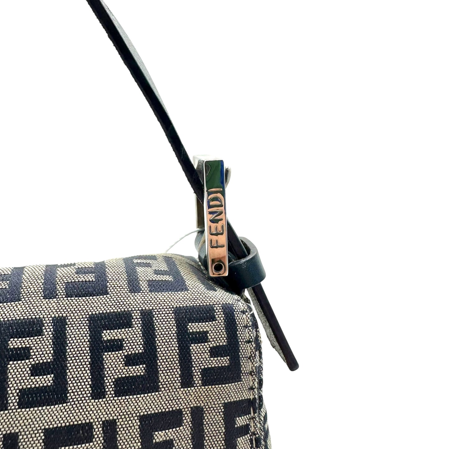 Fendi Navy Blue Zucchino Monogram Baguette Bag - Outfit Repeater