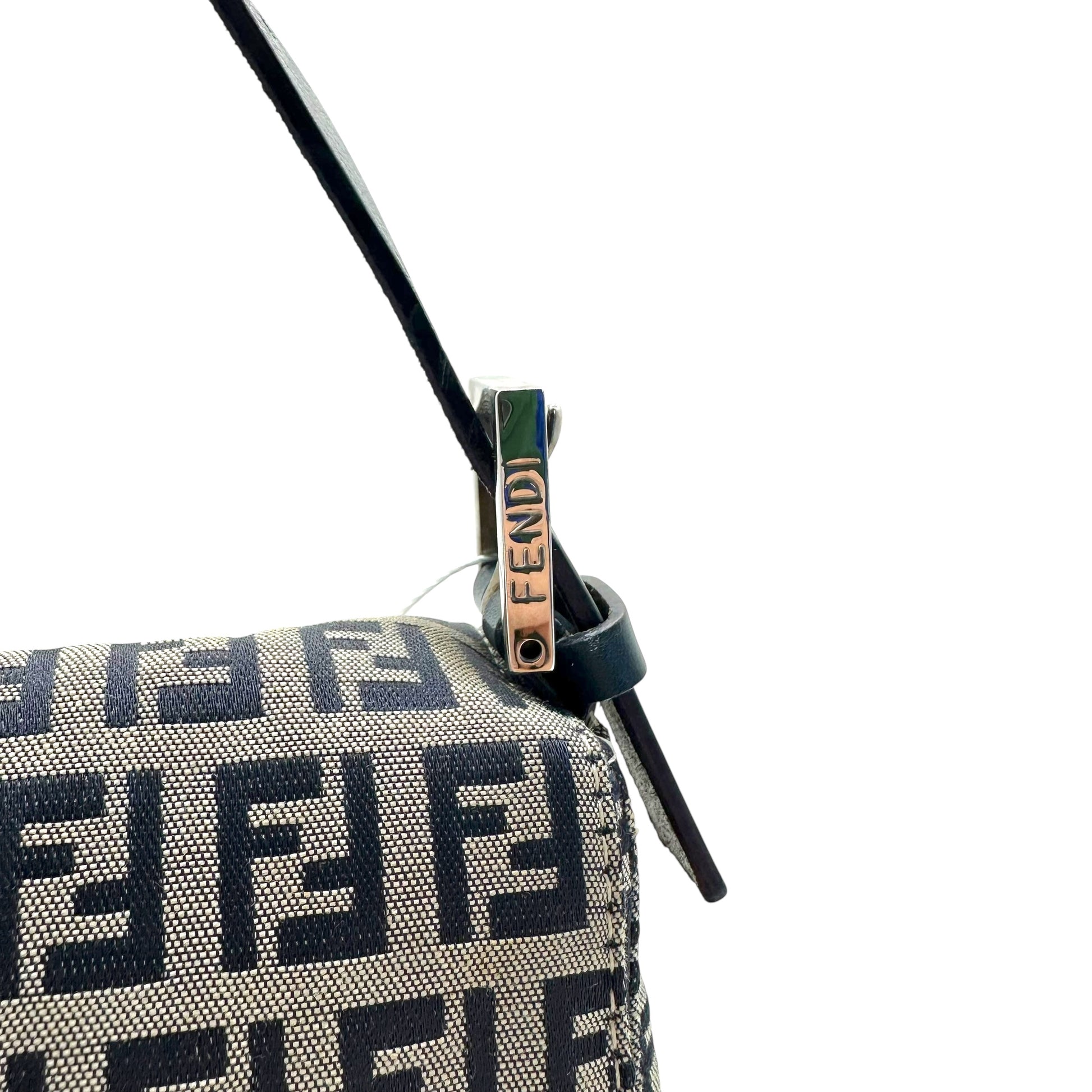 Fendi Navy Blue Zucchino Monogram Baguette Bag - Outfit Repeater