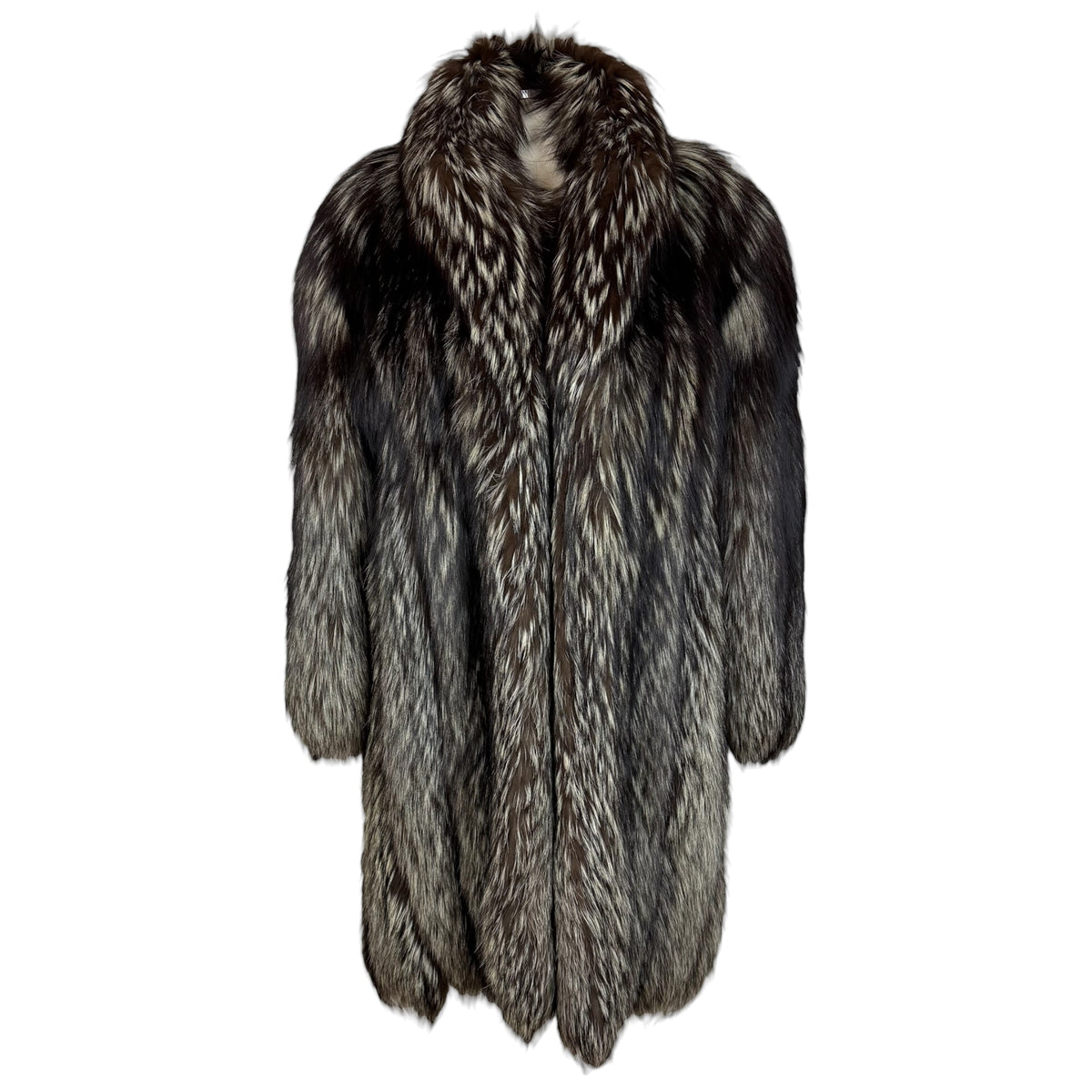 Saga Fox Silver Fox Mid-Length Coat