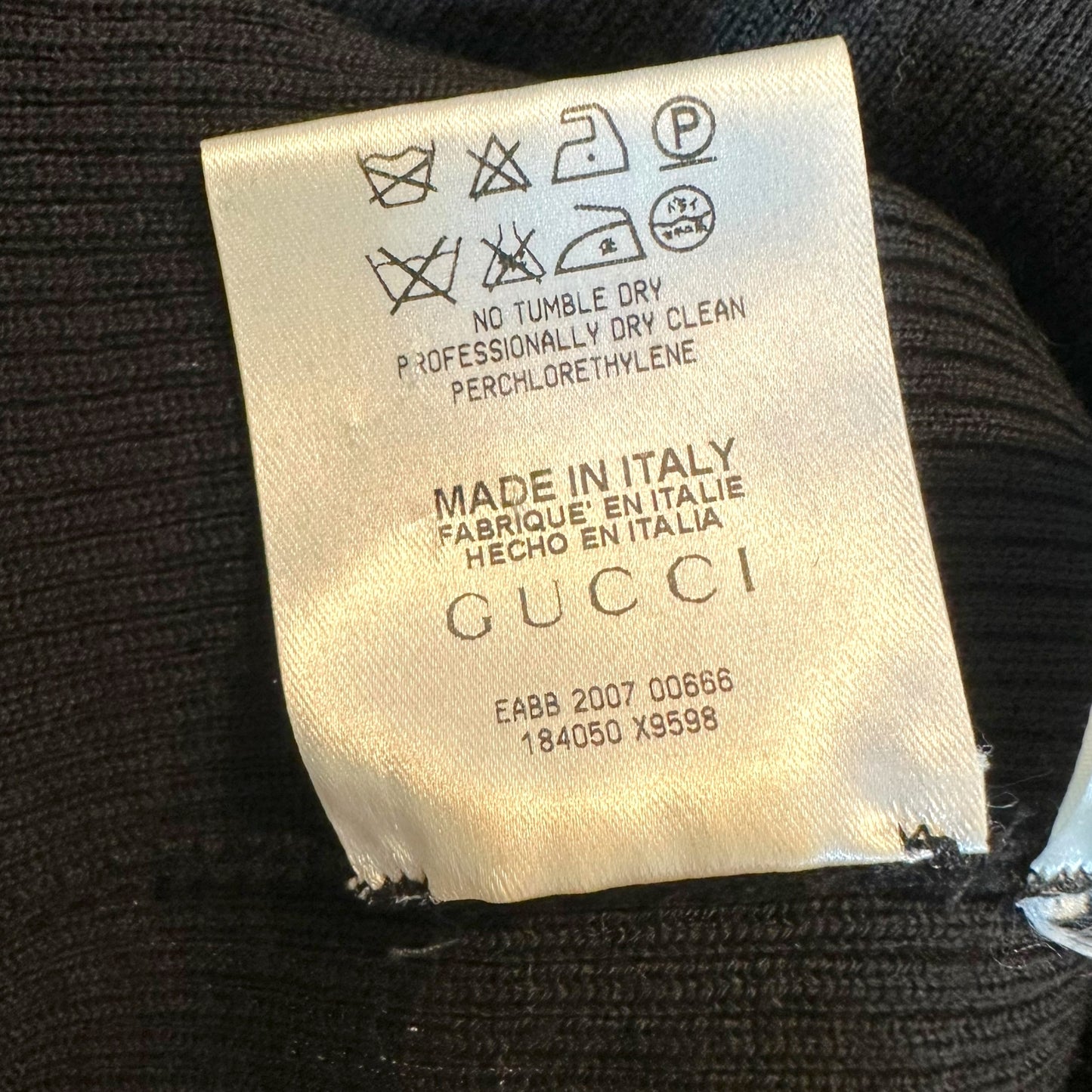 Gucci Black Ribbed Tank
