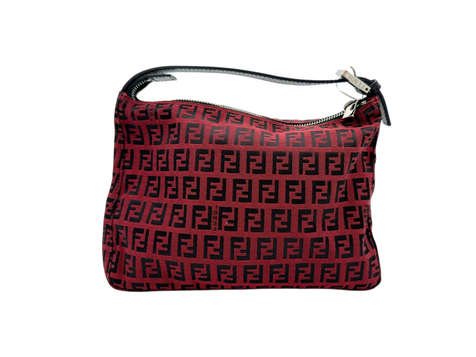 Fendi Red & Black Zucchino Monogram Pochette Bag - Outfit Repeater