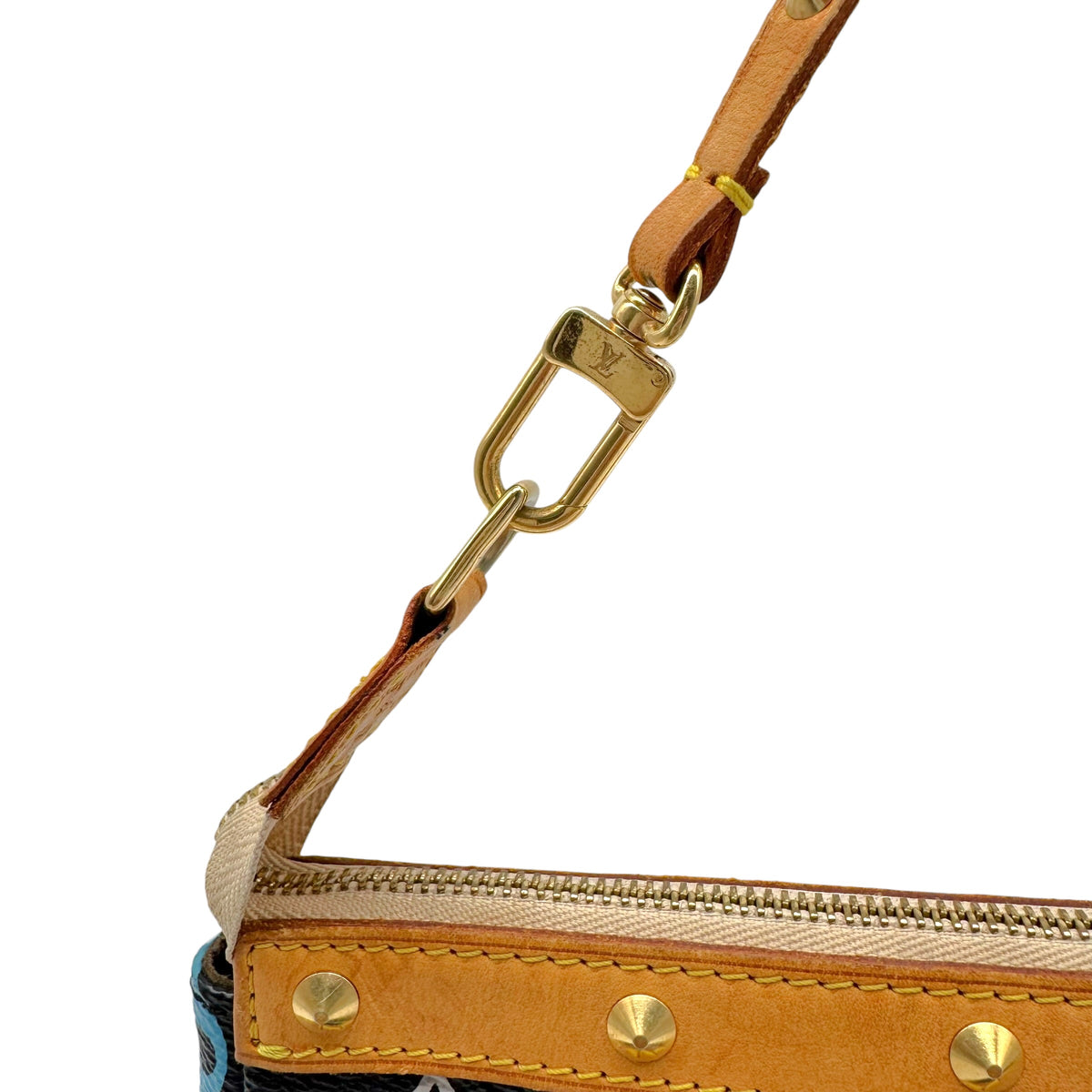 Louis Vuitton Pochette Bag Black Multicolor Murakami