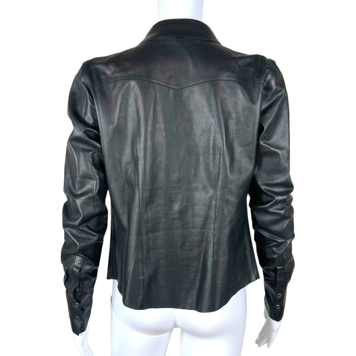 Gucci by Tom Ford Black Leather Shirt