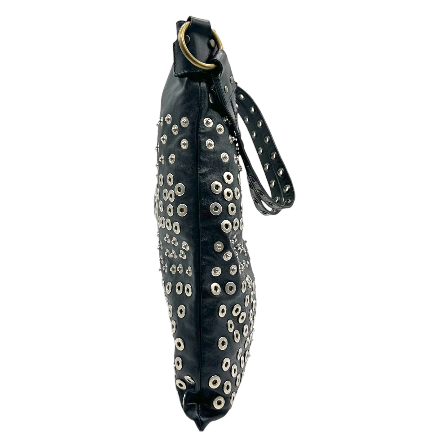 Dolce & Gabbana S/S 2003 Black Leather Multi-Snap Studded Tote Bag