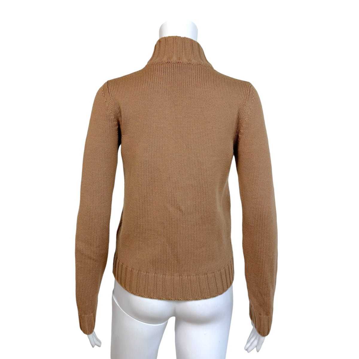 Dolce & Gabbana Beige Knit Zip-Up Sweater