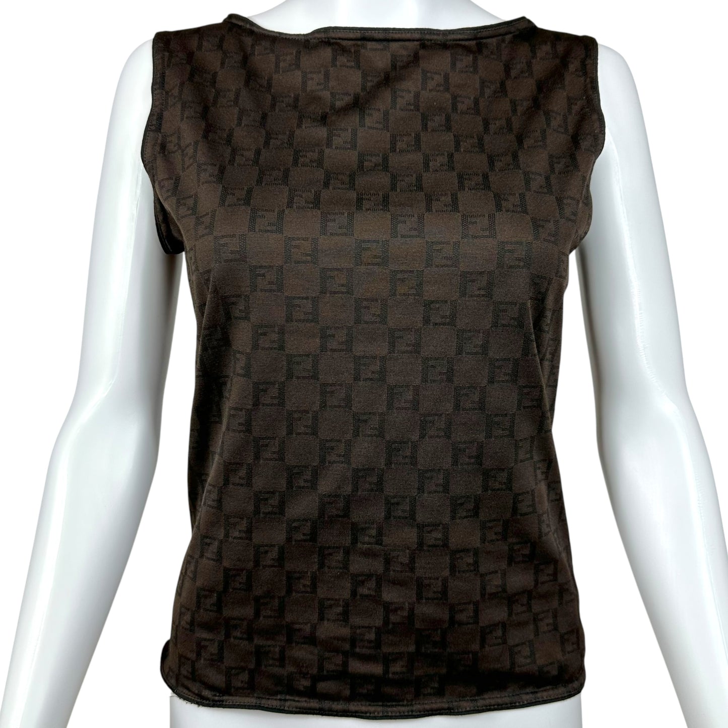 Fendi Brown Monogram Tank Top - Outfit Repeater