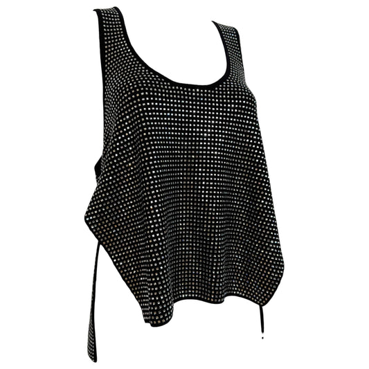 Tom Ford Black Cashmere Crystal Embellished Tank Top