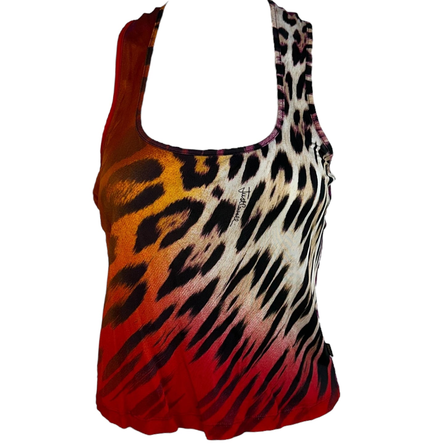 Just Cavalli Roberto Cavalli Multicolor Leopard Print Tank Top - Outfit Repeater