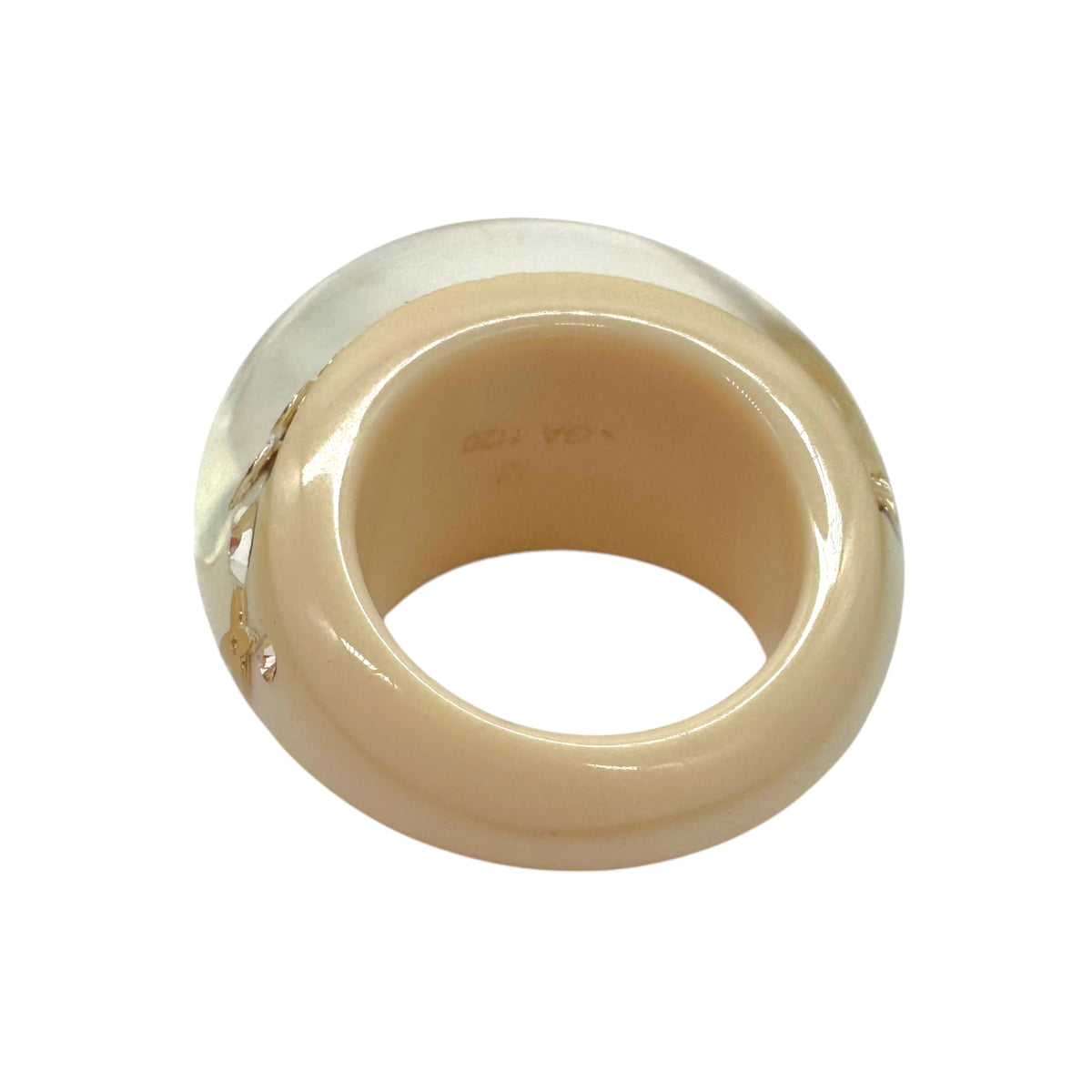 Louis Vuitton Bubble Ring Ivory Gold Logo Inclusion