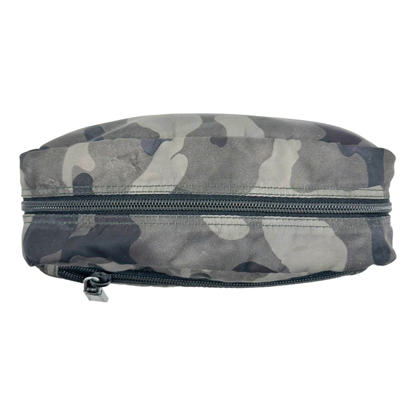 Prada Gray Camouflage Print Cosmetic Bag