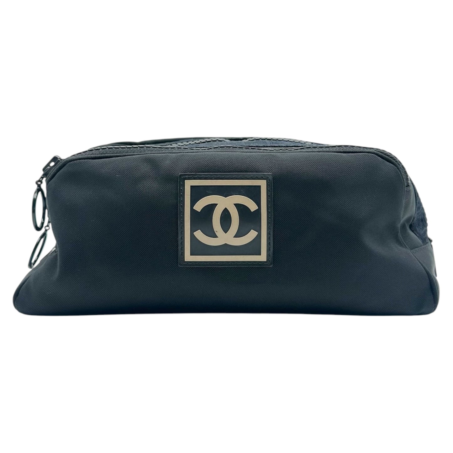 Chanel Sport Black Nylon Multi-Zip Cosmetic Bag 2002-03