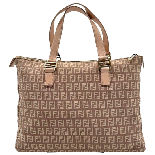 Fendi Pink Zucchino Monogram Top Handle Tote Bag - Outfit Repeater