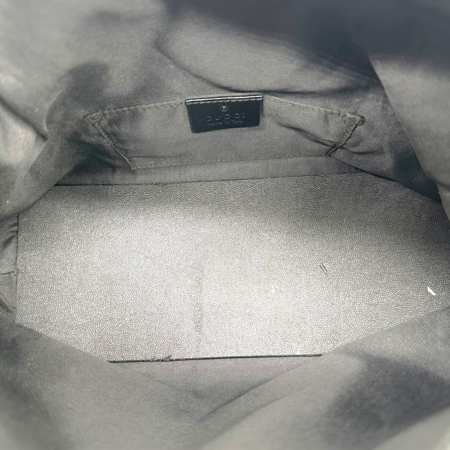 Gucci Black Suede Monogram Shoulder Bag