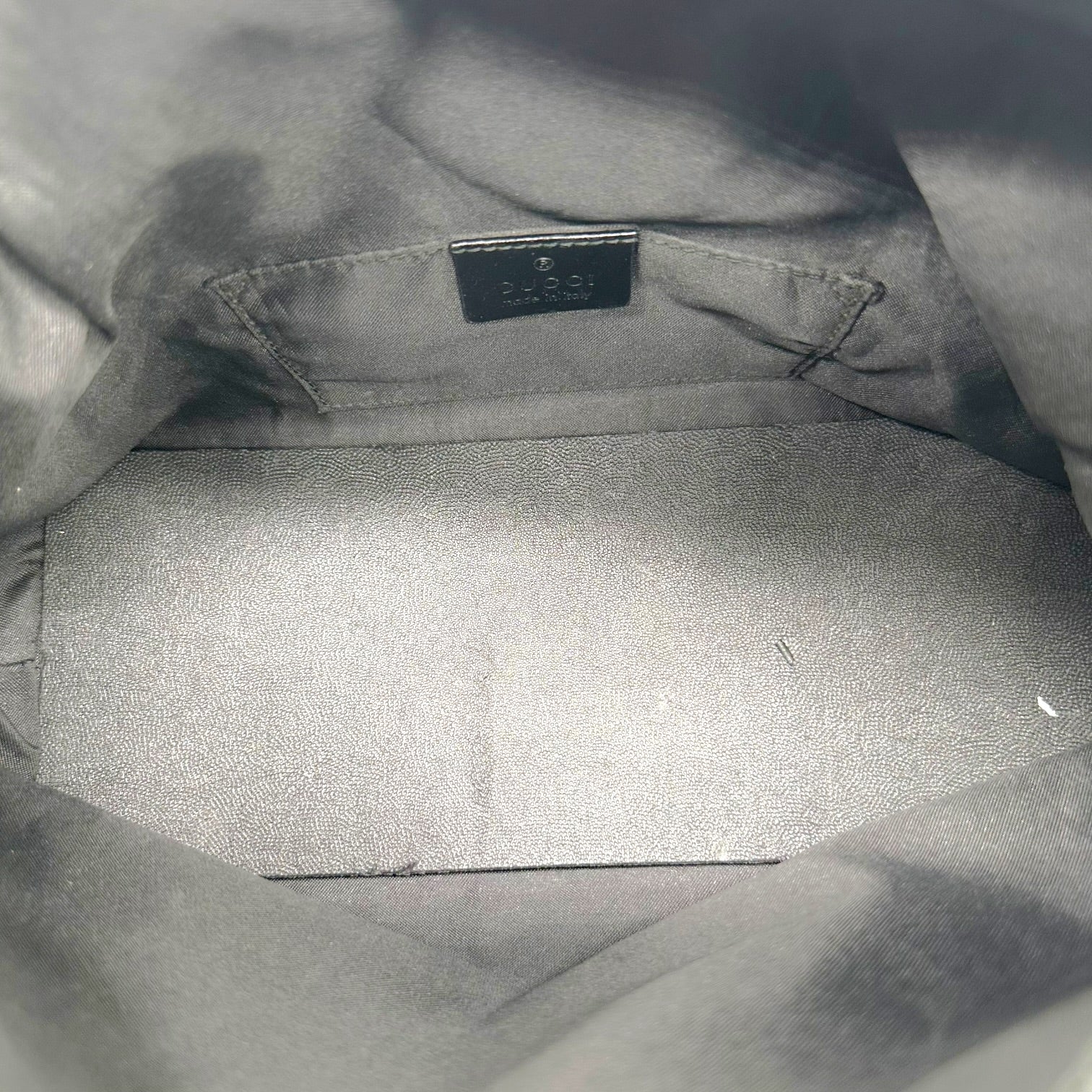 Gucci Black Suede Monogram Shoulder Bag