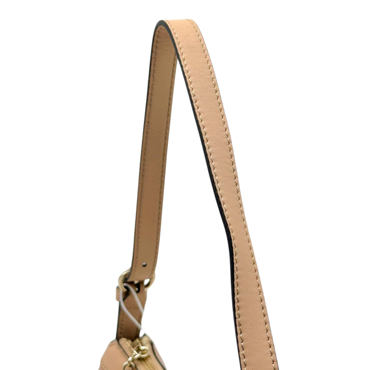 Gucci Pink Metallic Monogram Heart Zip Pochette Bag