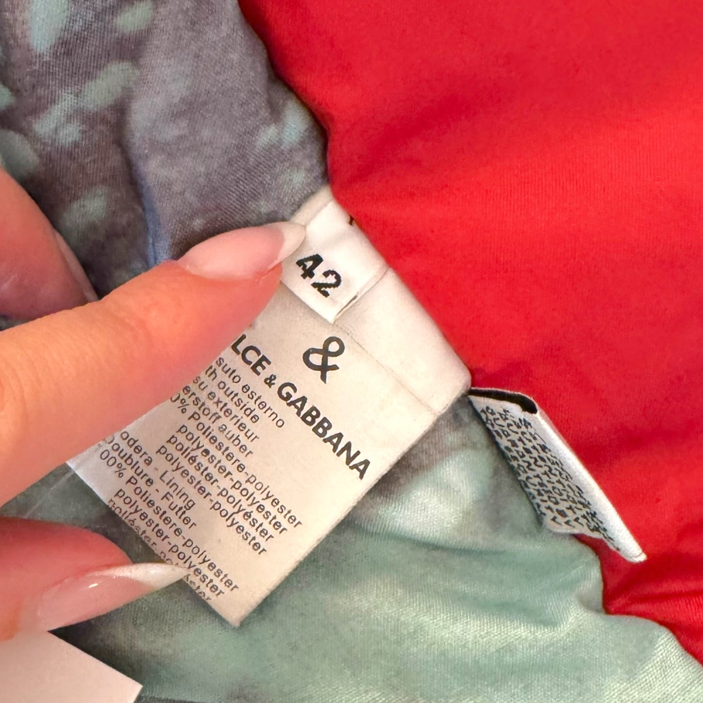 D&G Dolce & Gabbana Red Puffer Moto Jacket - Outfit Repeater