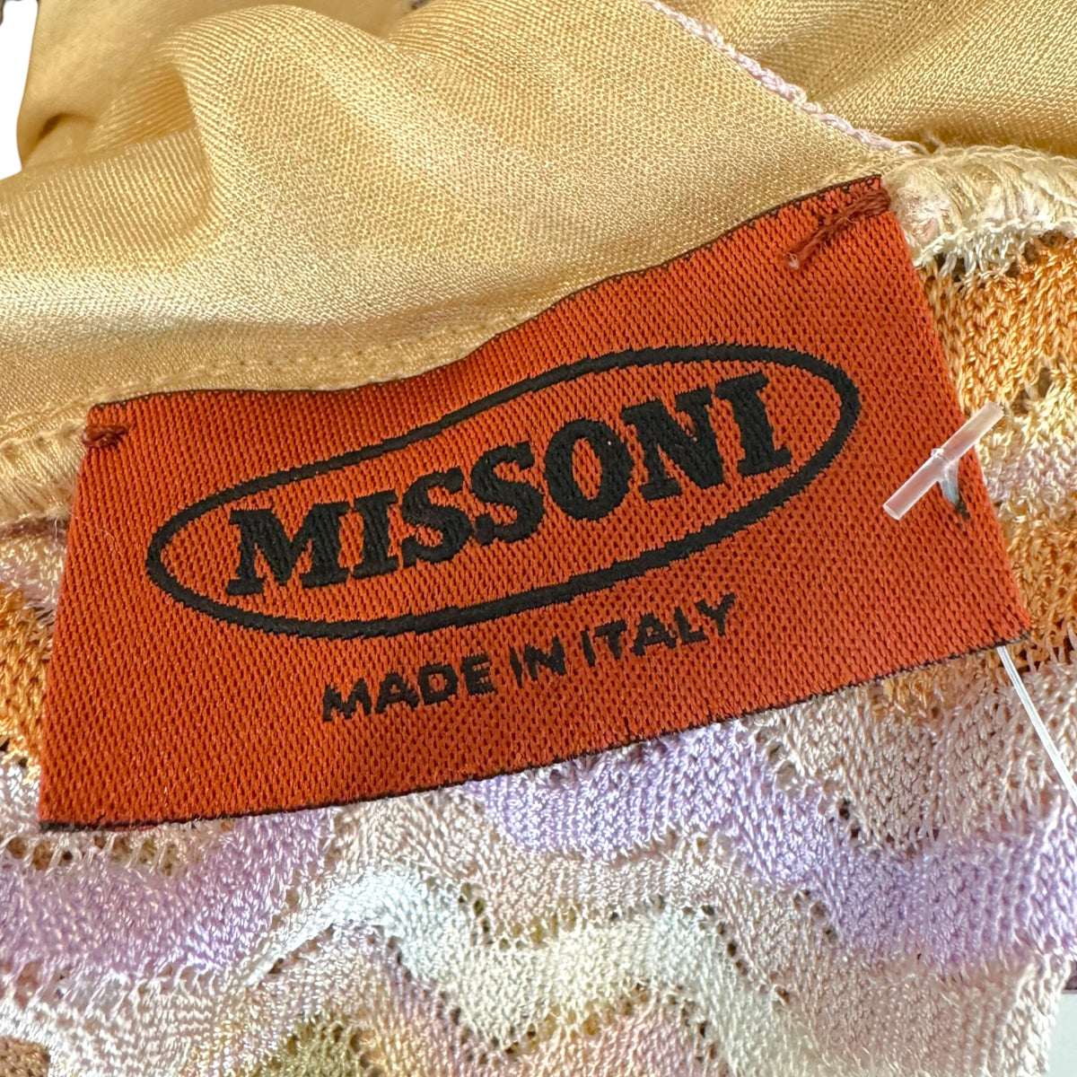 Missoni Pastel Multicolor Chevron Knit Cross-Neckline Tank