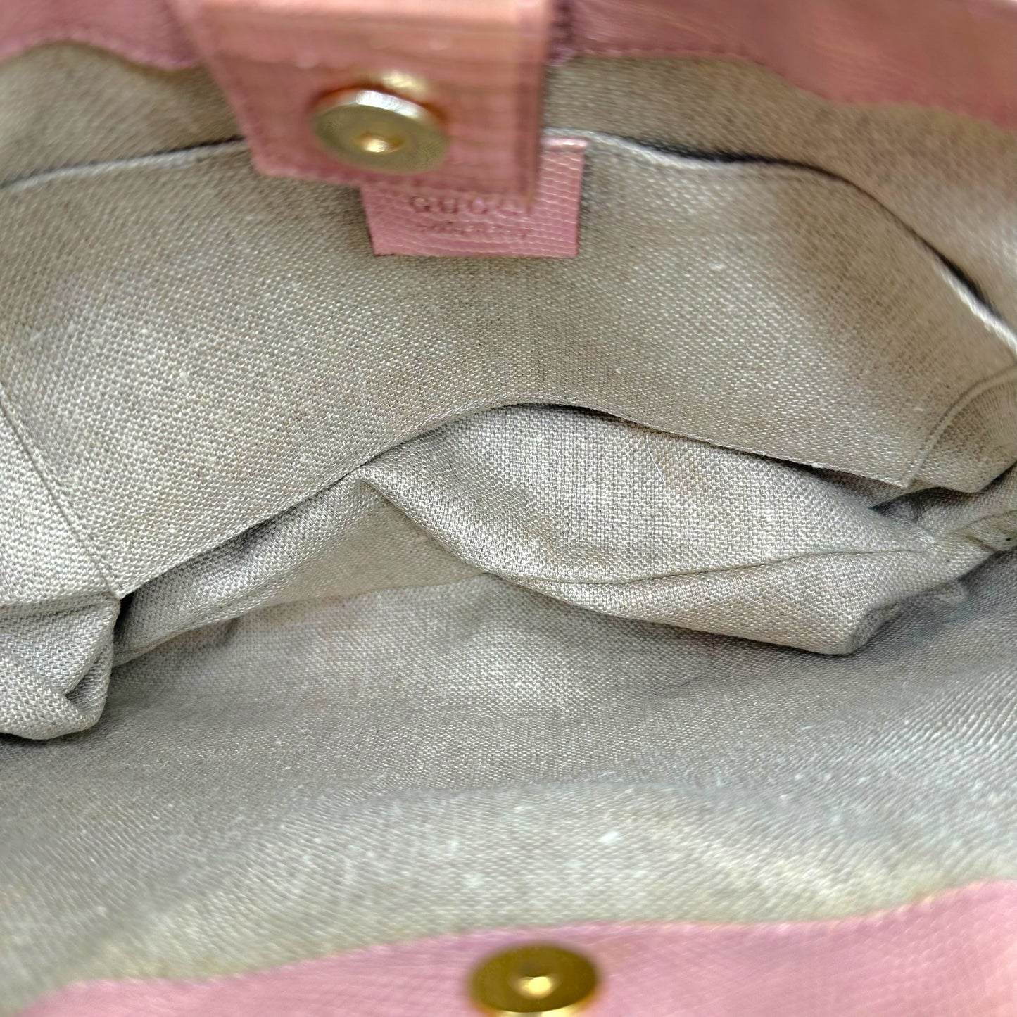 Gucci by Tom Ford S/S 2004 Tan Monogram & Pink Lizard Skin Crystal Bamboo Shoulder Bag